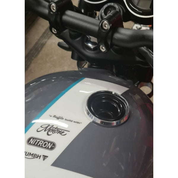 Motone BLACK- Billet Ring Adapter for fitting Gas Caps to Speed Twin/Thruxton/Scrambler 1200