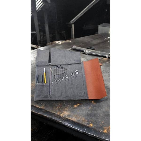 Motone The SCOUT - Leather & Waxed Canvas ToolRoll