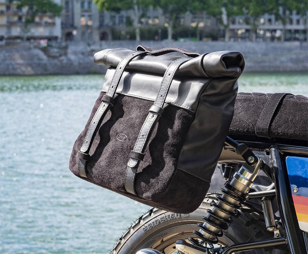 Baak Large Leather Roll Top Pannier