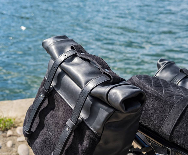 Baak Large Leather Roll Top Pannier