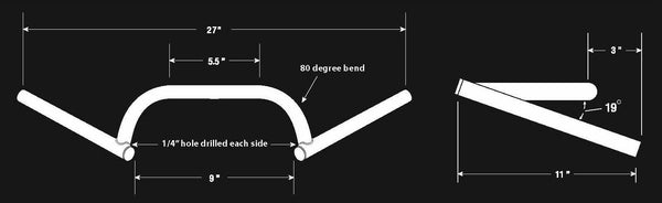 Lossa Brand 7/8" & 1" Cafe Racer Clubman Bars