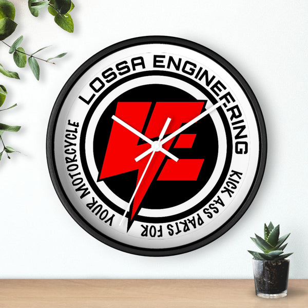 Motorcycle Wall Clock — Lossa Engineering Logo Racing Decor