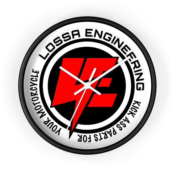 Motorcycle Wall Clock — Lossa Engineering Logo Racing Decor