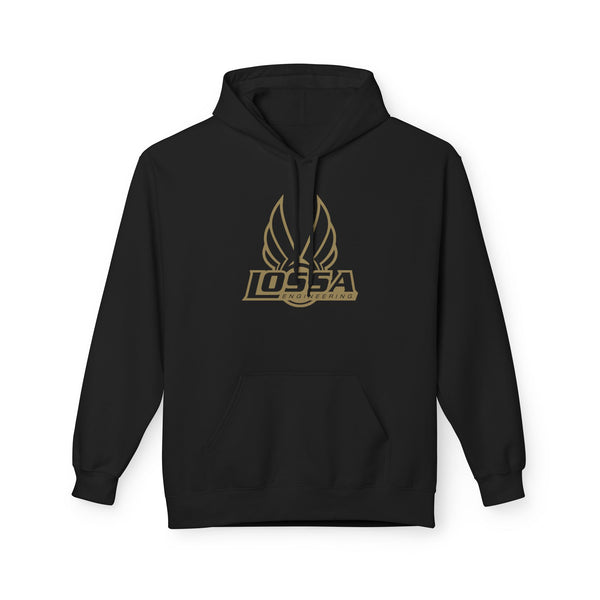 LOSSA Engineering Wing Logo Hoodie — Retro Athletic Streetwear Pullover