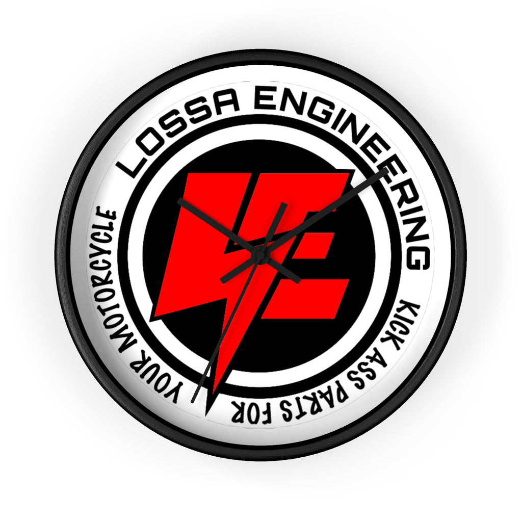 Motorcycle Wall Clock — Lossa Engineering Logo Racing Decor