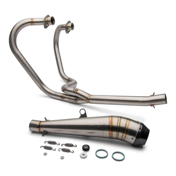 British Customs 2-1 Low GP Carbon Exhaust for Triumph Bonneville & T100 / Thruxton 900