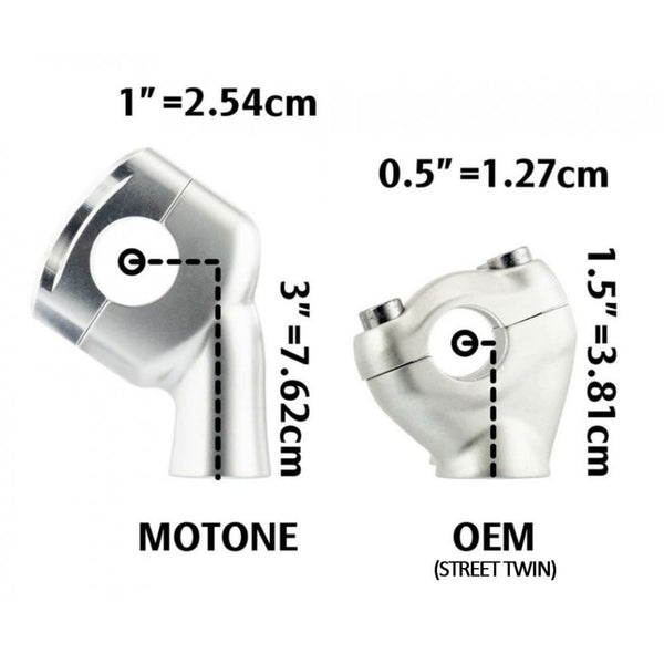 Motone Up-And-Over Riser Kit for One Inch Bars
