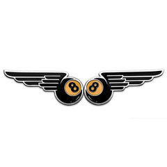 Winged 8 Ball Billet emblems